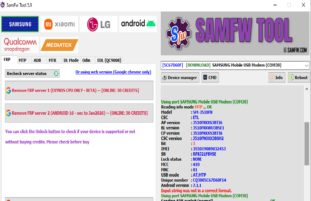 How to Bypass Samsung J5 2016 FRP Lock Using SamFw Tool (One Click)
