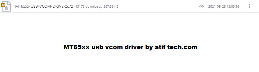 MT65xx USB VCOM Drivers Download for Windows ( 32 & 64 Bit)