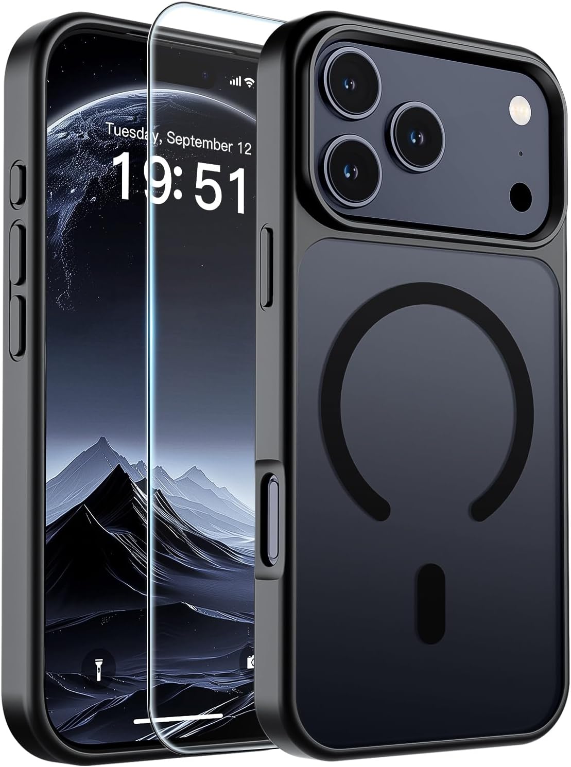SUPFINE Magnetic for iPhone 18 Pro Case/ 17 Pro Case Black