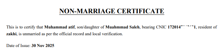 How to make a non-marriage certificate? Create Non-marriage Certificate online